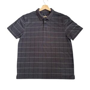 Van Heusen Dark Gray Polo Shirt Mens Large Quiet Luxury Eclectic Grandpa Dadcore